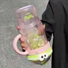 Vaso de agua de paja de gran capacidad, nuevo modelo 2026 para mujeres, niños lindos, taza de plástico de alta estética para verano para adultos, oficinistas y estudiantes
