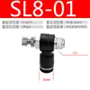Conector de Engate Rápido para Tubo de Ar Tipo L Válvula Borboleta Válvula de Controle de Velocidade Conector de Válvula Reguladora de Metal Lsa/Sl6-01/Sl8-02