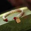 Pulsera de Abalorios de Bambú Color Verde Esmeralda Estilo Chino Nuevo Yuhong para Mujer, Pulsera Exquisita de Estilo Chino Nuevo de Nicho de Lujo Ligero, Venta Directa del Fabricante
