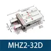 Pinza de aire de garra paralela pequeña de alargamiento de cilindro de dedo neumático MHZ2-6D/MHZL2-10D/16D/20d32d