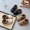 Sapatos de Couro Estilo Coreano Chanel para Meninas Primavera e Outono 2025 Novos Sapatos Birkenstock para Meninos com Solado Macio e Padrão de Diamante Mocassins