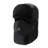 Gorro de invierno para esquí para hombre con protección para las orejas, a prueba de frío y cálido, gorro estilo Lei Feng para mujer, cortavientos para ciclismo al aire libre, con forro de polar y algodón engrosado