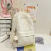 Mochila de Algodón Otoño e Invierno 2025 Nueva Hilo Bordado Mochila de Algodón Relleno para Mujer Moda Ropa de Trabajo Mochila Pequeña Informal para Mujer