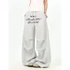 Pantalones Scimitar de Hip-Hop Americano Pantalones Deportivos Casuales para Mujer en Otoño e Invierno Diseño Holgado de Pierna Ancha Pantalones de Chándal Versátiles para Danza Jazz
