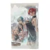 Adornos de Exhibición Bidimensionales Personalizados Gratuitos con Arena Líquida y Proceso de Estampado Dorado, Exhibición Cuadrada de Acrílico con Forma Humana Periférica de Anime
