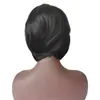 Amazon Explosiones de Moda Europeas y Americanas Peluca para Mujer Cabello Corto Micro-rizado Peluca Recta Parcial
