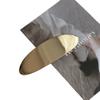 Clip de pico de pato ovalado de aleación simple de estilo coreano, clip de resorte que combina con todo, clip lateral de metal brillante, accesorios para el cabello con flequillo
