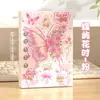 A7 Mariposa Soñadora Hojas Sueltas Portátil Desmontable Mini Cuaderno Bloc de Notas de Bolsillo Ins Lindo
