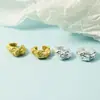 Pendientes de clip con plisado irregular y textura para mujer sin perforaciones, estilo nicho minimalista fresco de verano para estudiantes, dulces y frescos, sencillos y a la moda