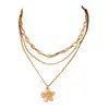 Collar de Cadena para Clavícula de Perlas de Imitación Multicapa y Colgante de Estrella de Mar y Concha para Mujer, Joyería Estilo Ins, Superventas Transfronteriza Europea y Americana