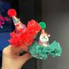 Grampo de cabelo estilo balé de Natal, chapéu de Natal, fofo, feminino, coração, todos os acessórios de cabelo, alto valor facial, franja lateral, grampo de cabelo, cocar