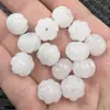 Cuentas Sueltas de Jade Xinjiang Hotan Cuentas de Calabaza de Jade Blanco Cuentas Sueltas de Seda Dorada Cuentas Sueltas de Jade Suet Pulsera Collar Cuentas
