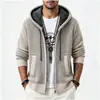 Comercio Exterior Transfronterizo Nuevo Estilo Otoño e Invierno Suéter con Capucha Holgado Engrosado para Hombre Chaqueta de Punto Casual de Talla Grande Europea y Americana para Hombre