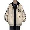 Chaquetas de Hombre de Primavera y Otoño Chaquetas de Trabajo de Estilo Coreano de Moda Ropa Casual Fina con Capucha para Estudiantes Adolescentes