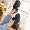 Mocasines negros retro para mujer, nuevo modelo verano 2026, zapatos de suela gruesa JK, estilo británico, zapatos de mujer talla grande 38-42