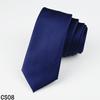 Gravata Masculina Cor Sólida Poliéster Seda Negócios Estilo Coreano Gravata Listrada 6cm Casamento Noivo 1200 Agulhas Atacado