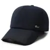 Boné de Baseball com Veludo Plus para Pessoas de Meia-Idade e Idosos, Inverno ao Ar Livre Quente à Prova de Vento Proteção Auricular Casual para Pai Avô Boné Bico de Pato