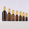 Suministro puntual botella gotero con bomba 5ml-100ml botella marrón para aceite esencial esencia cosméticos oscuros subenvasado