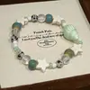 Pulsera de Caracola Estrella con Cuentas de Cerámica Estilo Vacacional para Mujer Lujo Ligero Nicho Pulsera Macaron Alto Valor Estético Pulsera de Estudiante