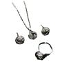 Arete de Nudo Metálico Estilo Cool Transfronterizo para Mujer Ins Lujo Ligero Distintivo Geométrico Círculo Collar Arete Tachuela Anillo