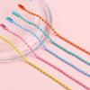 Cadena de metal de 12 cm con cuentas de color caramelo, accesorios de joyería para hacer tú mismo, etiqueta, cadena de cuentas, llavero, colgante, material