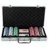 Bolso pequeño prefabricado al por mayor del fabricante Aluminio Plata Caja de fichas con código 300 Caja de almacenamiento para juego de fichas Caja de aluminio