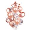 Transfronterizo Nuevo Oro Rosa Globo de Látex Globo de Película de Aluminio Paquete Set Globo Decorativo Escena de Fiesta de Cumpleaños