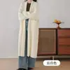 Casaco Suéter Longo Outono/Inverno 2025 de Venda Transfronteiriça, Estilo Preguiçoso, Toque de Luxo, Simples e Caimento Solto, Cardigan Elegante de Tricô para Mulheres