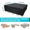 Bestseller transfronterizo: Funda para mesa de jardín 21DD, funda impermeable para muebles de jardín, funda para mesa y sillas, funda para sofá, tela resistente a las manchas y al polvo