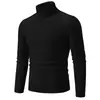 Tejidos de Punto para Hombre Exportación Transfronteriza Venta al por Mayor Otoño 2025 Nuevo Tejido de Punto para Hombre Puntada Delantera y Trasera Cuello Alto Ropa Interior de Punto