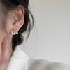 Pendientes geométricos con forma de cruz para mujer, estilo sencillo y frío, combinables con todo, chapados en plata S925, estilo Ins, pendientes distintivos.