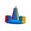 Torre de Escalada Inflable en Forma de Cono Roja, Amarilla y Azul con Muros de Protección de Amortiguación Circulares, Equipo para Actividad Física Infantil al por Mayor