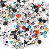 Venta Caliente Transfronteriza 1440 Piezas de Decoraciones para Uñas, Tamaños Mixtos en Bolsas, Vidrio de Cristal DIY Brillantes Coloridos de Fondo Plano