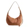 Bolsa de Ombro Retro Maillard de Grande Capacidade para Mulheres Outono Inicial 2025 Elegante Versátil Casual Roupas de Trabalho Bolsa de Ombro
