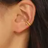 Venta Caliente Transfronteriza Comercio Exterior Nuevo Set de Clips para Hélice de Oreja Doble Círculo Triple Brillo Accesorios de Joyería de Moda para Mujer