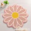 Alfombra para el hogar con cara sonriente escandinava, imitación cachemira, felpudo para la entrada, resistente a las manchas y al desgaste, tapete para la puerta del dormitorio o el baño, tapete absorbente para los pies