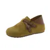 Zapatos casuales de otoño para mujer, slip-on, suela blanda, con sensación de pisar caca, altura dual ajustable estilo Birkenstock, versátiles con hebilla y punta redonda