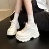 Novedad Primavera y Otoño 2026 Zapatos de Plataforma Versátiles de Moda para Mujer, Estilo Británico Casual, Suela Gruesa Ligera de 6 cm