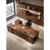 Nova mesa executiva de nogueira estilo chinês, mesa moderna minimalista para chefe, mesa executiva de escritório, móveis de madeira maciça.