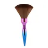 Cepillo Multicolor Electroplateado para Recortar el Cabello, Cepillo de Nylon Suave para Cuello, Herramienta Especial para Salón de Peluquería para Limpieza de Cortes de Cabello y Peluquería