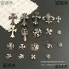 Remaches en Forma de Cruz, Tachuelas de Calavera, Correas para Bolsos, Materiales y Accesorios de Metal Punk Hechos a Mano para Ropa de Motociclista y Club Nocturno