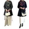 Zy259189 Da Ai Mei Yuan 2025 Outono/Inverno Novo Estilo Coreano Solto Emagrecedor Xadrez Casaco de Lã Estilo Chanel