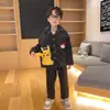 Conjunto de Bata de Invierno para Niños, con Cremallera, Felpa de Coral Gruesa, Estilo Nuevo, Ropa de Casa Infantil, Dibujos Animados, Conjunto Cálido para Niños