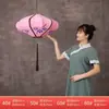 Lanternas Personalizadas de Formato Especial Chinês Pintadas à Mão Chandelie de Tecido Formato de Disco Voador Lâmpadas para Abertura de Hotel Casa de Chá Restaurante de Hot Pot