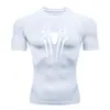 Teum Export Camiseta de Manga Corta de Compresión de Secado Rápido con Estampado de Araña para Hombre Y2K Capa Base para Correr Body para Entrenamiento de Fitness
