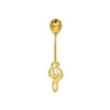 Cuchara para Notas de Acero Inoxidable 304 Cuchara para Café Chapada en Oro Cuchara para Remover Cuchara de Postre Cuchara para Nido de Pájaro Cuchara para el Hogar Restaurante Cuchara