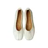 Zapatos simples de cuero suave para mujer, nuevos, versátiles y cómodos para ir al trabajo, zapatos de abuela de punta fina, bailarinas retro francesas
