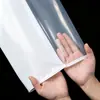 Bolsas con Cierre para Ropa en Stock, Un Lado Transparente y un Lado Mate, Bolsas con Cierre de Leche PE Blanco y Negro para Empaque de Ropa