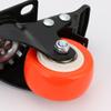 Rueda giratoria de 2 pulgadas dorada diamante naranja núcleo blanco rueda giratoria rueda universal carrito rueda pequeña con freno rueda industrial rueda de pp