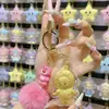 Nuevo Creativo Oso de Dibujos Animados Dorado en Forma de Estrella Llavero Dorado Lindo Colgante de Peluche de Dibujos Animados para Bolsa Venta al por Mayor